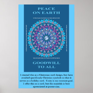HOLIDAY PEACE MANDALA POSTER