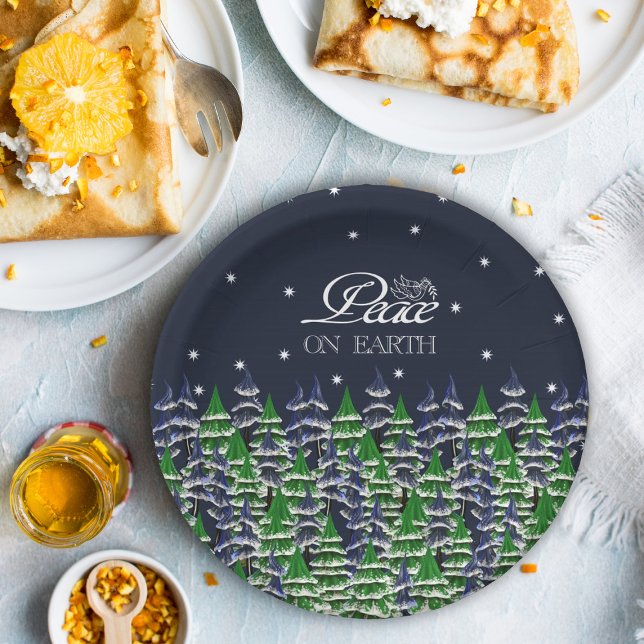 Holiday Peace On Earth Paper Plate (Creator Uploaded)