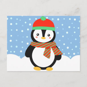Holiday Penguin Postcard