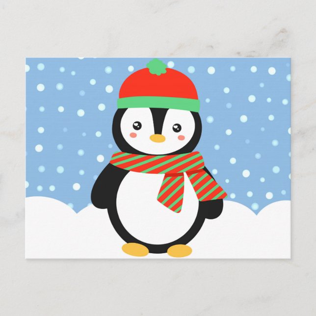 Holiday Penguin Postcard (Front)