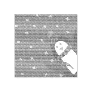 Holiday Penguin Rubber Stamp