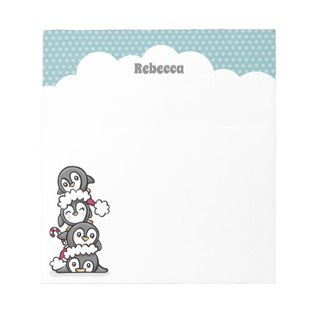 Holiday Penguins Notepad (Front)