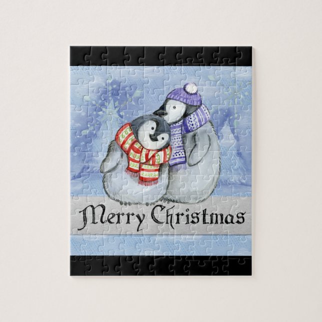 Holiday Penquins Jigsaw Puzzle (Vertical)