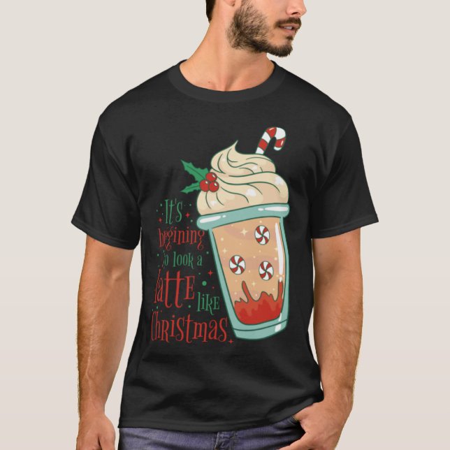 Holiday Peppermint Candy Cane Coffee Graphic Tees (Front)