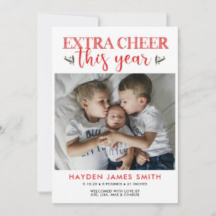 Holiday Personalised Photo Card Extra Cheer