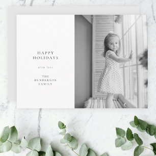 Holiday Photo Card Elegant Chic Happy Holidays