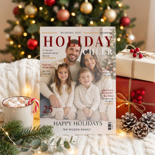 Holiday Photo Card Magazine Style Christmas Card