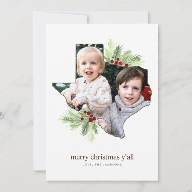 Holiday Photo Card *Merry Christmas Y'all* (Front)