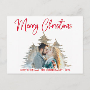 Holiday Photo Card   Modern Christmas Trees