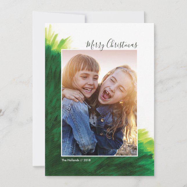 Holiday Photo Card *Painterly Tree* (Front)