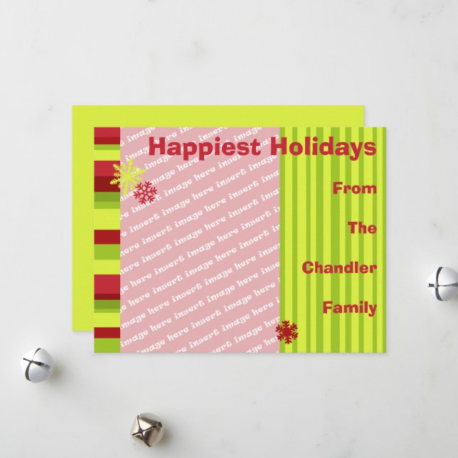 Holiday Photo Card Template (Front/Back In Situ)