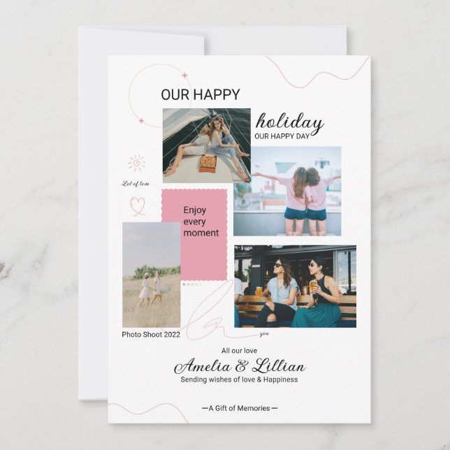 Holiday Photo Collage Template (Front)