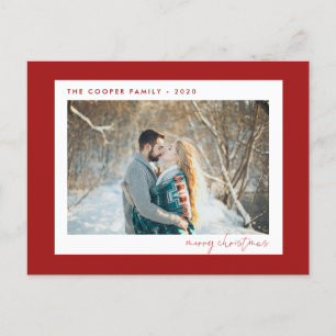 Holiday Photo Post Card Modern Christmas