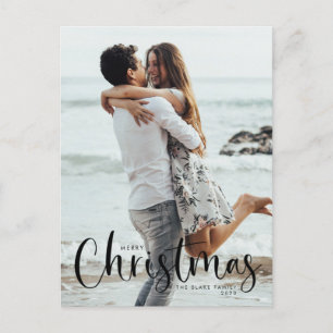 Holiday Photo Post Card   Modern Christmas