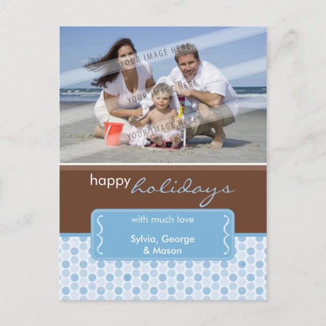 HOLIDAY PHOTO POSTCARD :: spotted bracket P4 (Front)