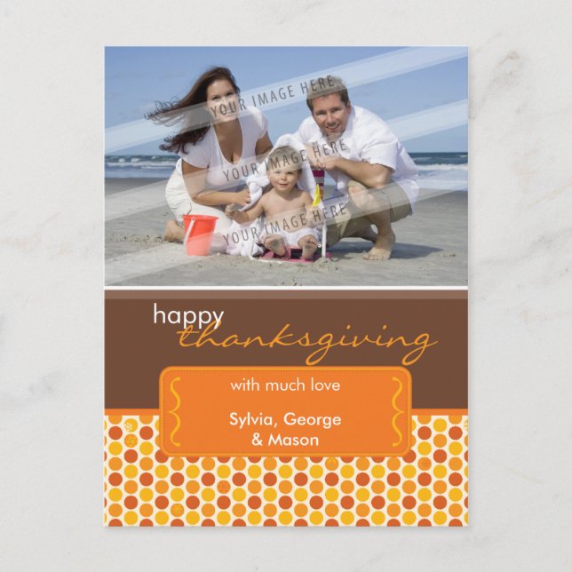 HOLIDAY PHOTO POSTCARD :: spotted bracket P5 (Front)