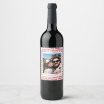 Holiday Photo Wine Label *Christmas Graffiti*