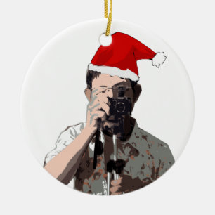 Holiday Photographer Ceramic Tree Decoration