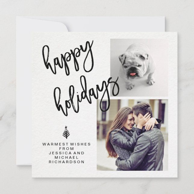 Holiday Photos and Typography on Watercolor Paper (Front)