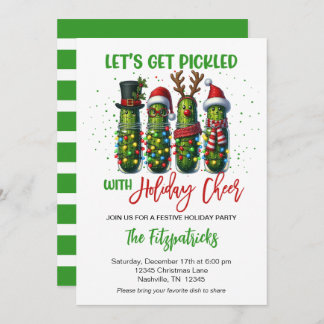 Holiday Pickle Christmas Dinner Party Invitation