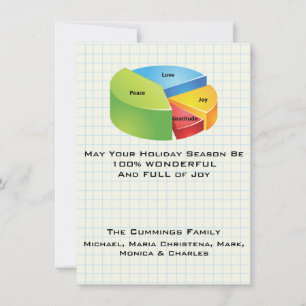 Holiday Pie Chart Christmas Card