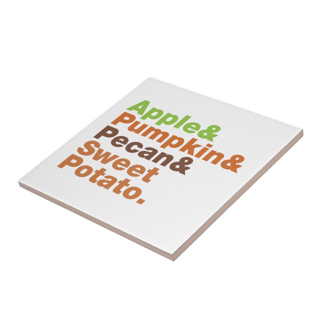 Holiday Pies ~ Festive Xmas Thanksgiving Christmas Ceramic Tile (Side)