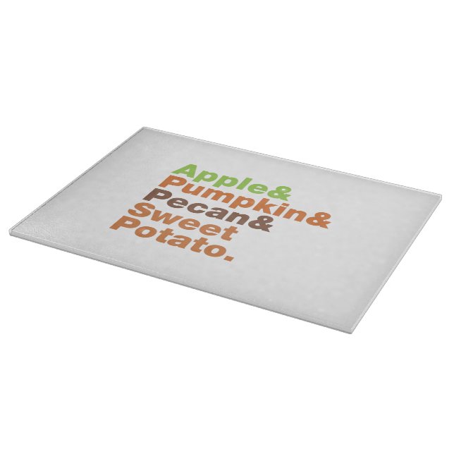 Holiday Pies ~ Festive Xmas Thanksgiving Christmas Cutting Board (Corner)