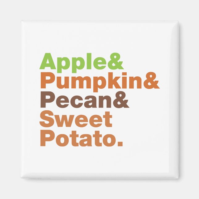 Holiday Pies ~ Festive Xmas Thanksgiving Christmas Magnet (Front)