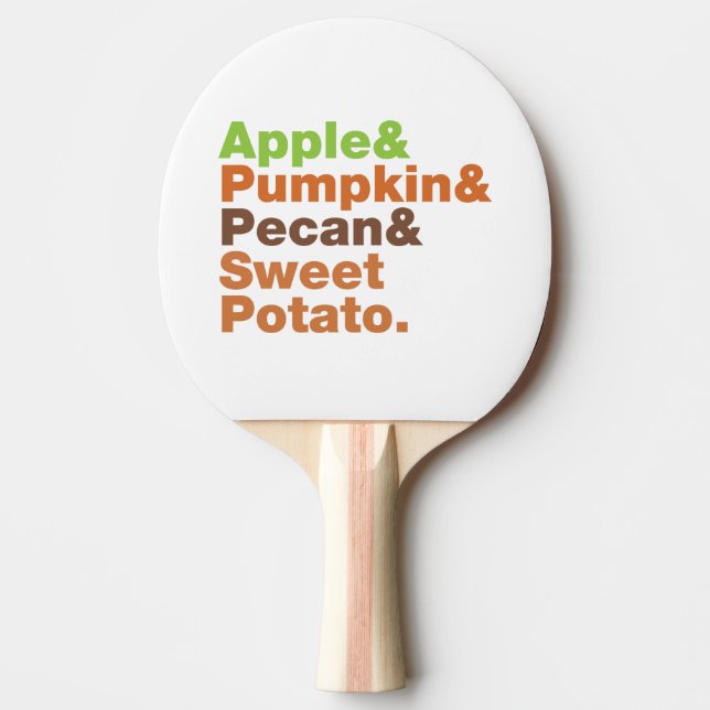 Holiday Pies ~ Festive Xmas Thanksgiving Christmas Ping Pong Paddle (Front)