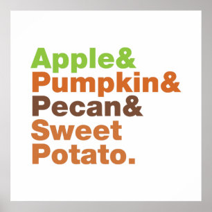 Holiday Pies ~ Festive Xmas Thanksgiving Christmas Poster