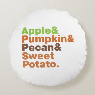 Holiday Pies ~ Festive Xmas Thanksgiving Christmas Round Cushion