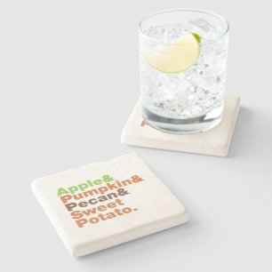 Holiday Pies ~ Festive Xmas Thanksgiving Christmas Stone Coaster