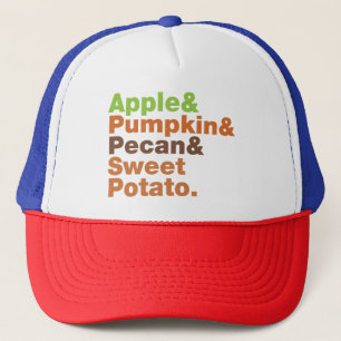 Holiday Pies ~ Festive Xmas Thanksgiving Christmas Trucker Hat