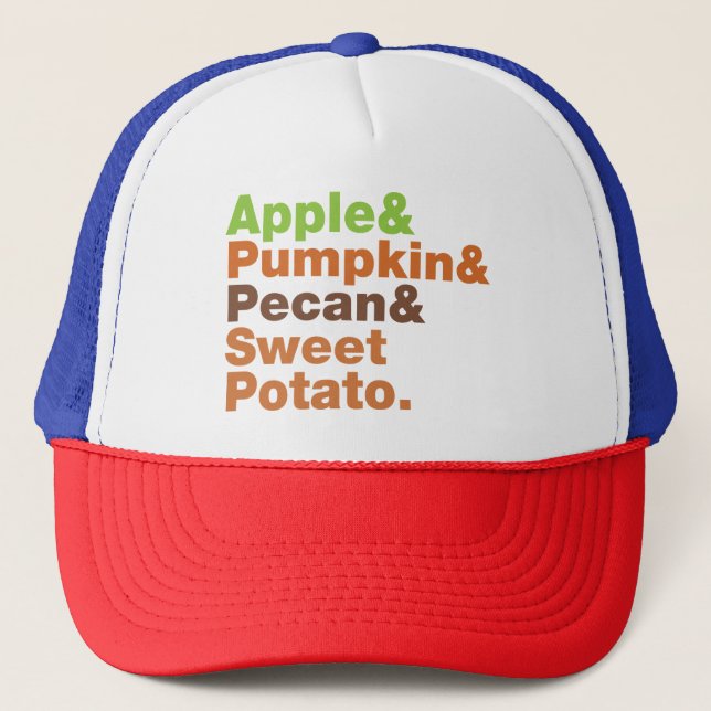 Holiday Pies ~ Festive Xmas Thanksgiving Christmas Trucker Hat (Front)