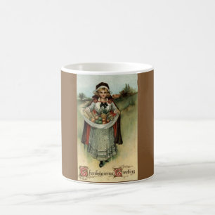 Holiday Pilgrim Woman Vintage Thanksgiving Mug