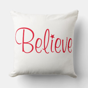 Holiday Pillow-Believe Cushion