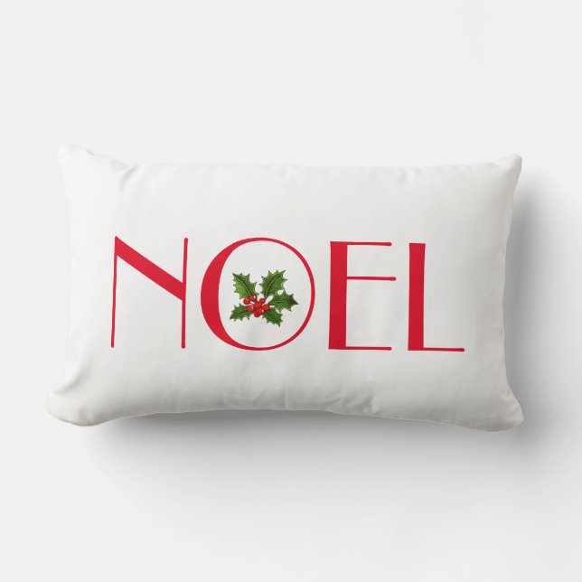 Holiday Pillow-Noel Lumbar Cushion (Front)