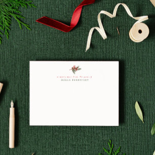 Holiday Pine Branch & Berries From the Desk of Card