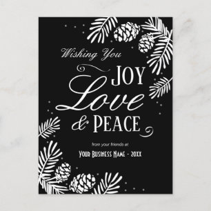 Holiday Pine Cone Branches Business Greeting Card