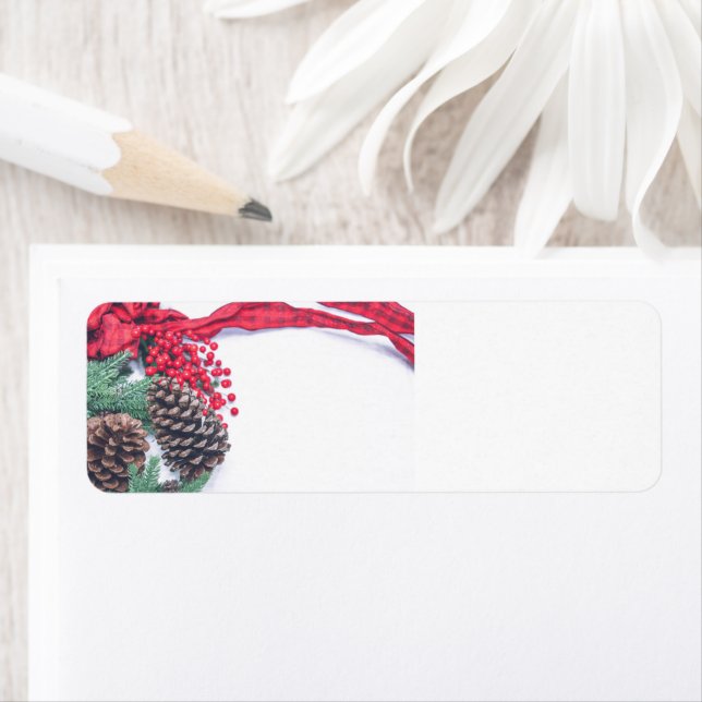 Holiday Pine Cone Collection Return Address Label (Insitu)