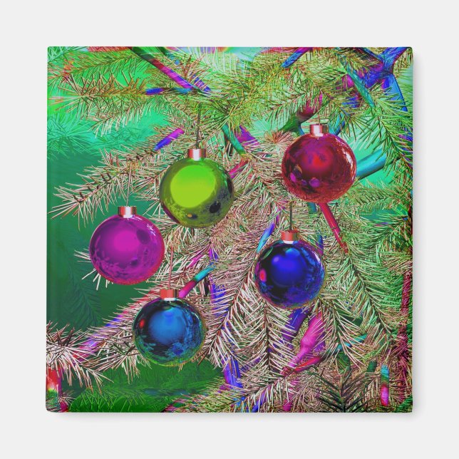 Holiday Pine Decor Magnet (Front)