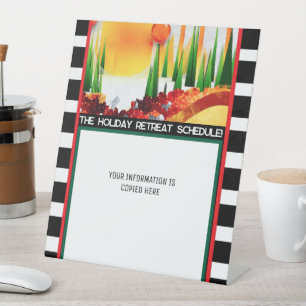 HOLIDAY PINE PEDESTAL SIGN