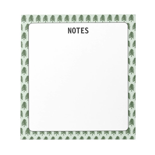 Holiday Pine Tree Notepad (Front)