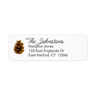 Holiday Pinecone Thanksgiving Return Address Label