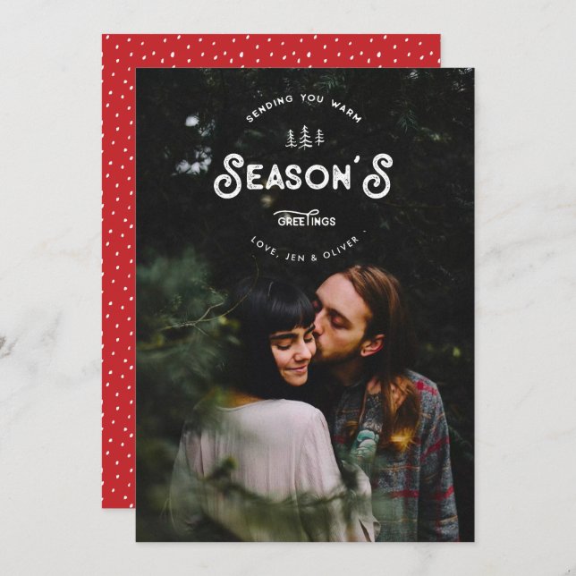 Holiday Pines Christmas Greeting Card (Front/Back)