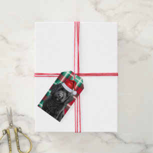 Holiday Plaid Labradoodle Dog Lover Christmas Gift Tags
