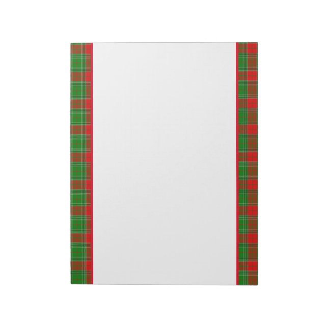 Holiday Plaid Notepad (Rotated)