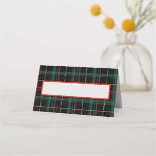 Holiday Plaid Place Cards