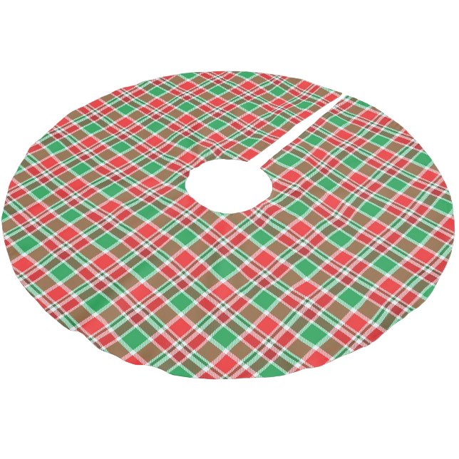 Holiday Plaid Tree Skirt (Angled)