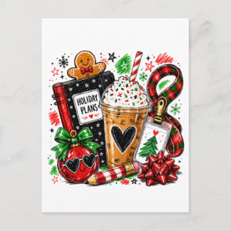 Holiday Plans & Coffee Invitation Postcard